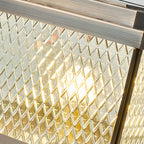 Lampadaires solaires carrés modernes à motif bronze pour extérieur