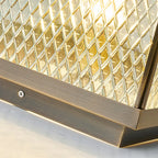 Lampadaires solaires carrés modernes à motif bronze pour extérieur