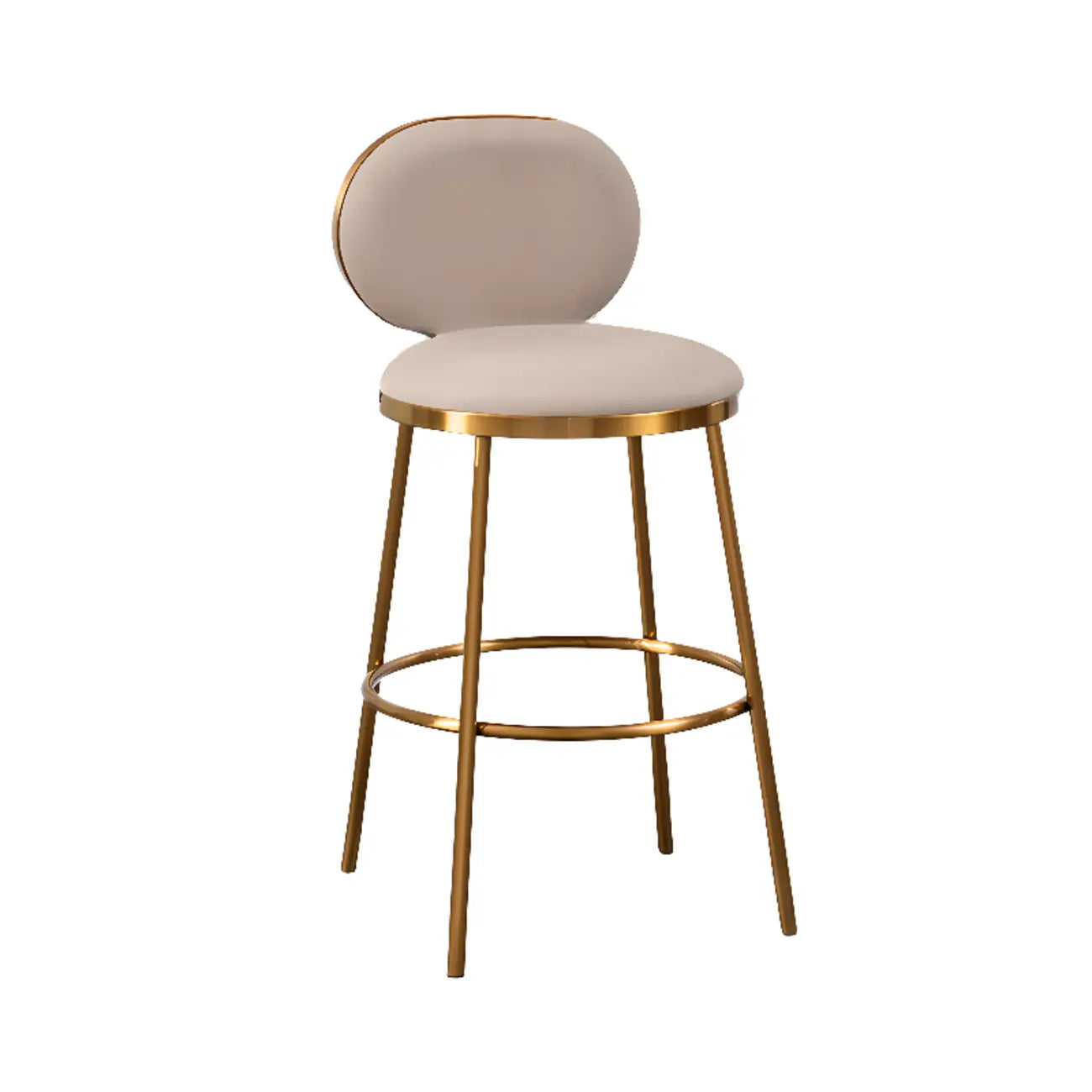 Tabourets de bar modernes à 4 pieds en métal recouverts de similicuir