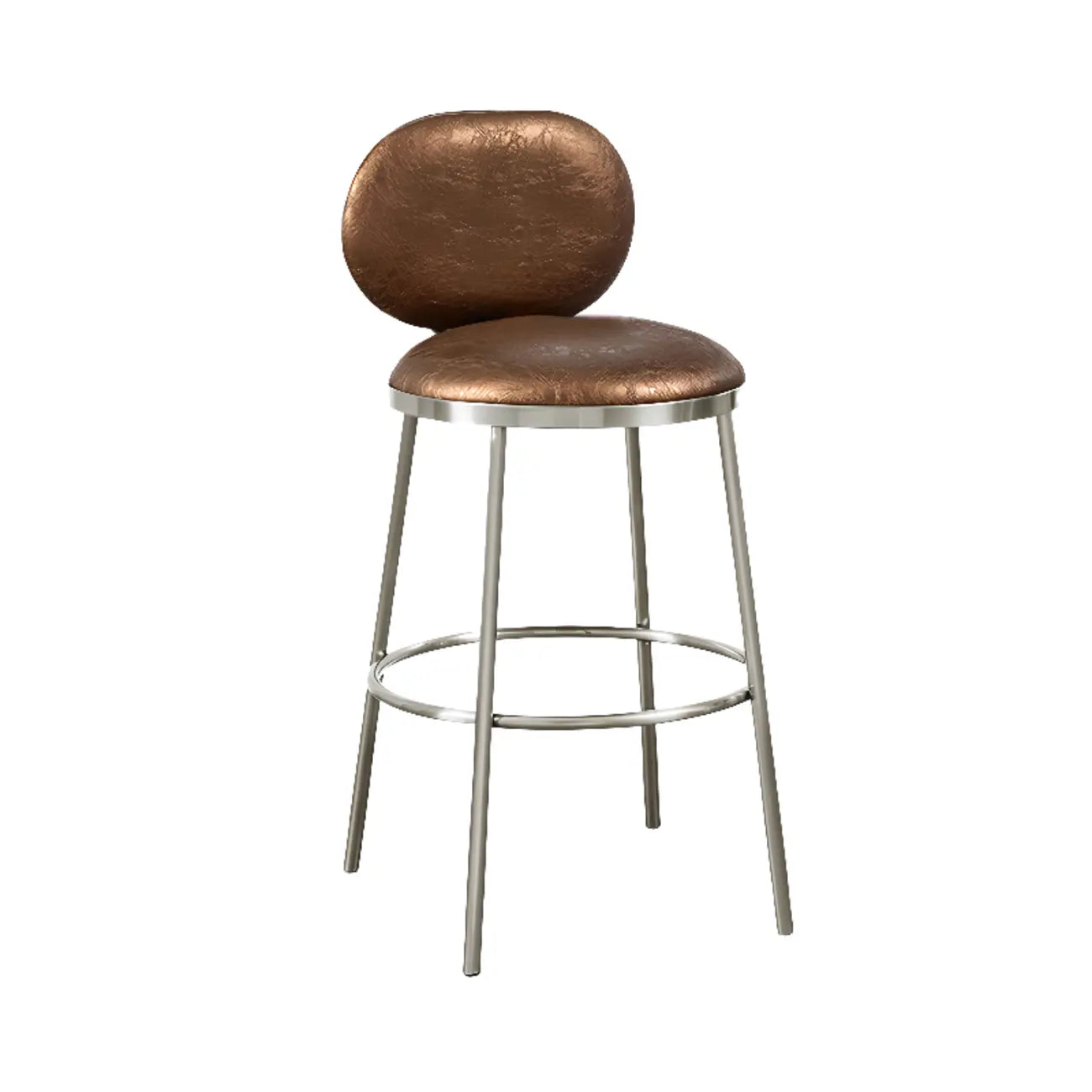 Tabourets de bar modernes à 4 pieds en métal recouverts de similicuir