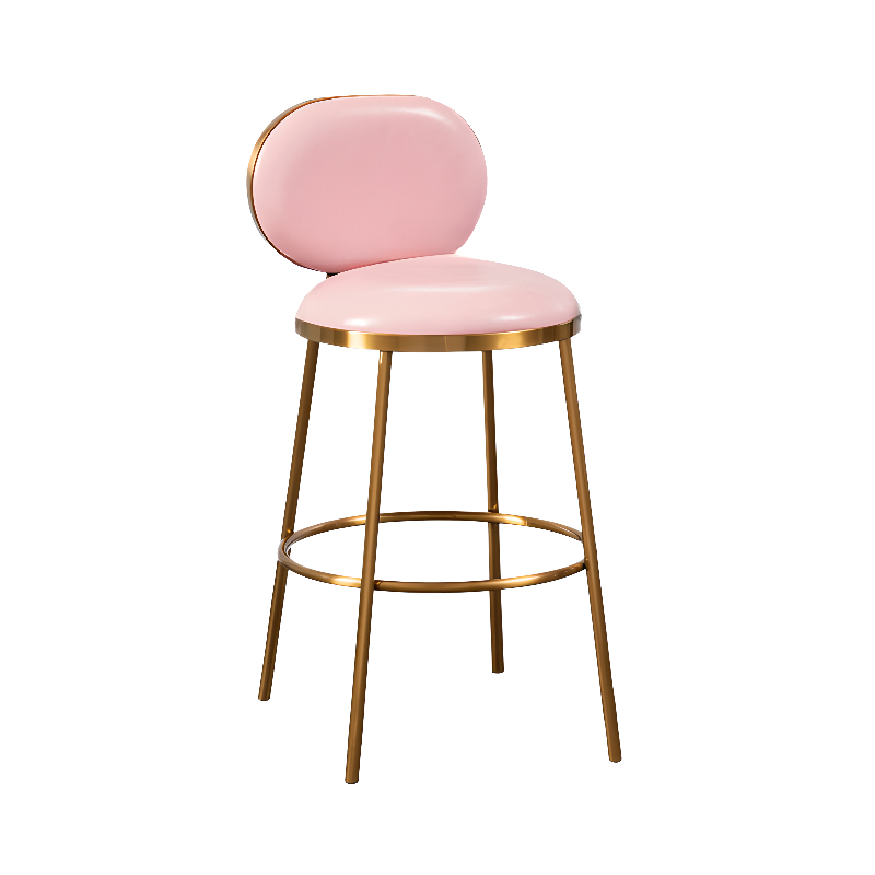Tabourets de bar modernes à 4 pieds en métal recouverts de similicuir