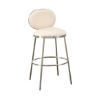 Tabourets de bar modernes à 4 pieds en métal recouverts de similicuir