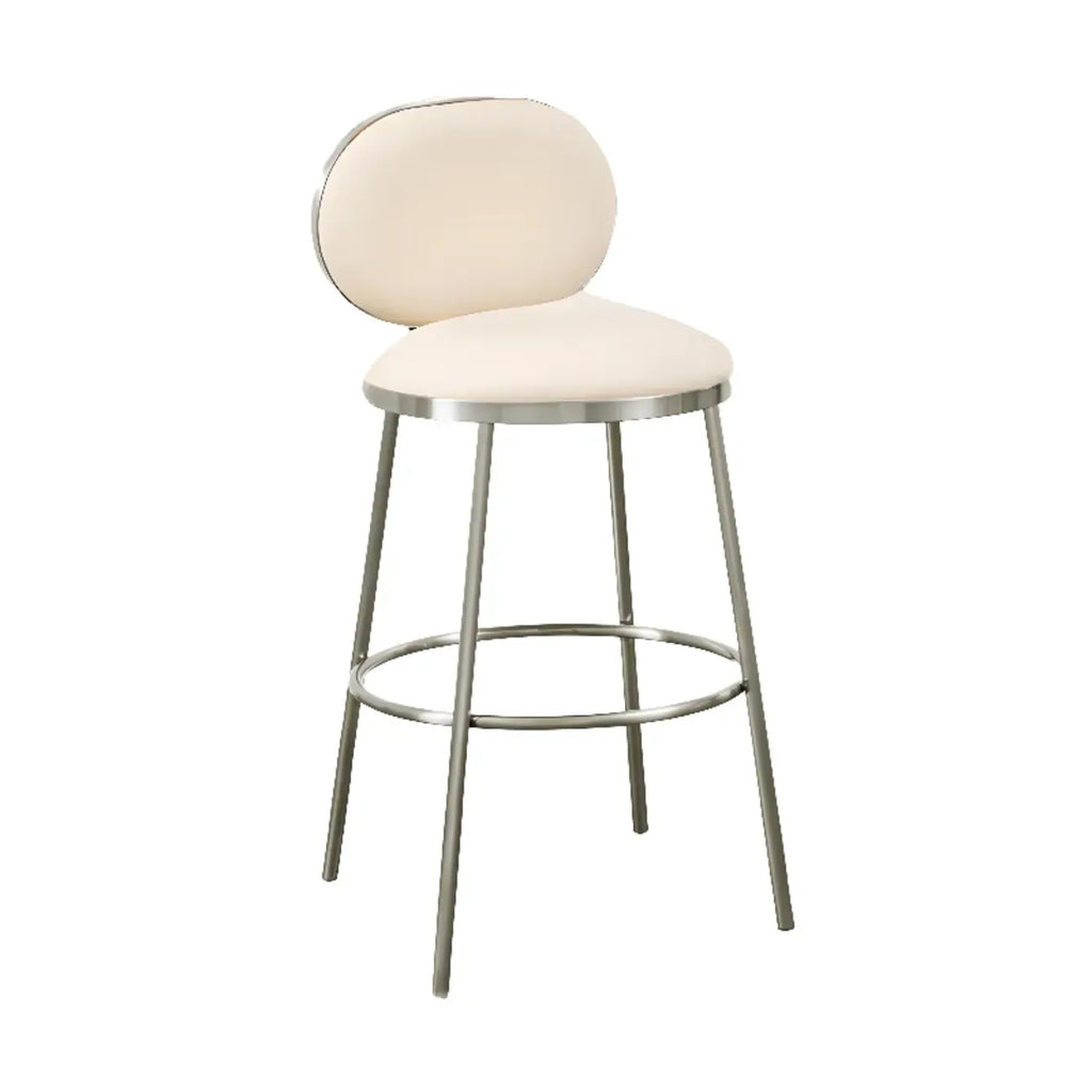 Tabourets de bar modernes à 4 pieds en métal recouverts de similicuir