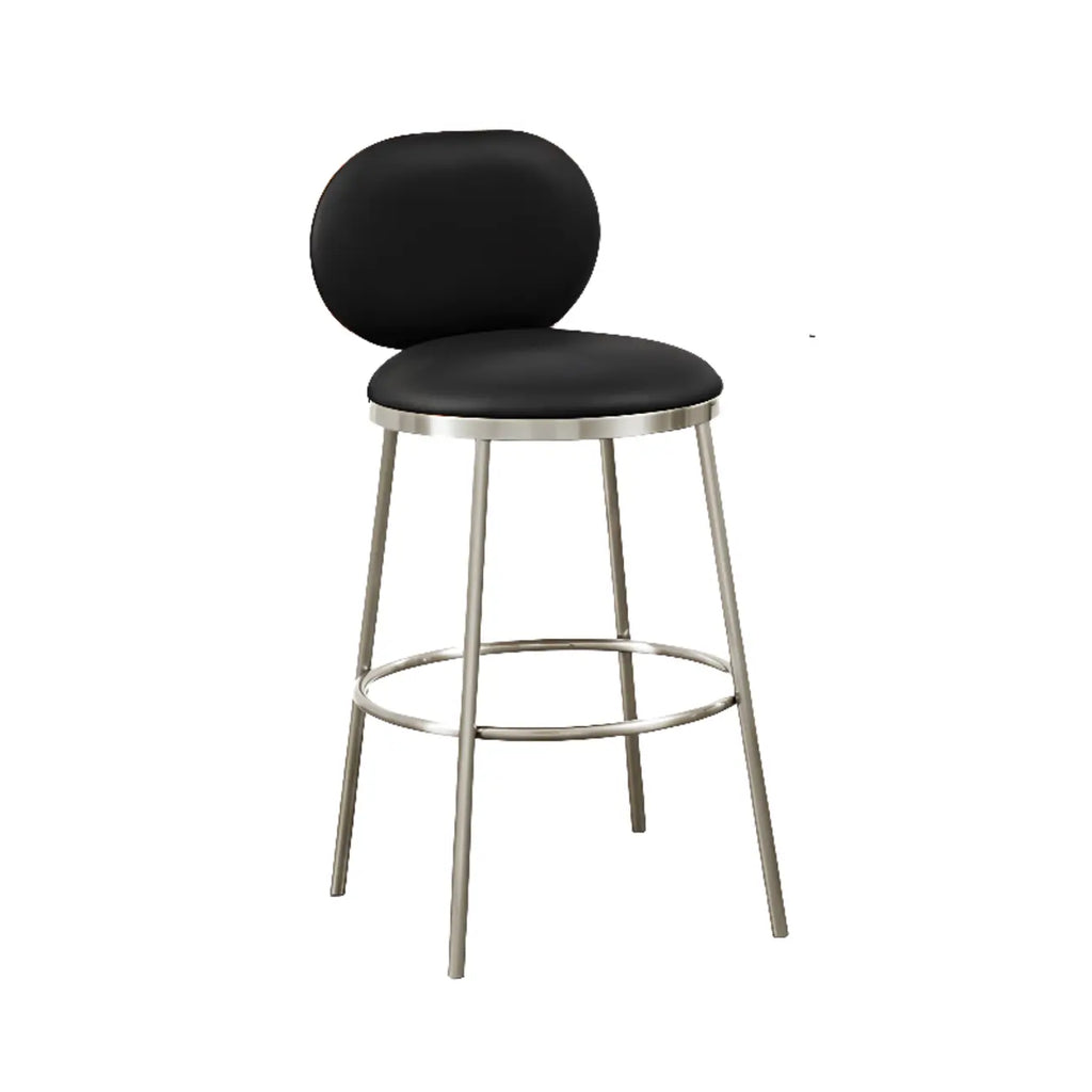 Tabourets de bar modernes à 4 pieds en métal recouverts de similicuir