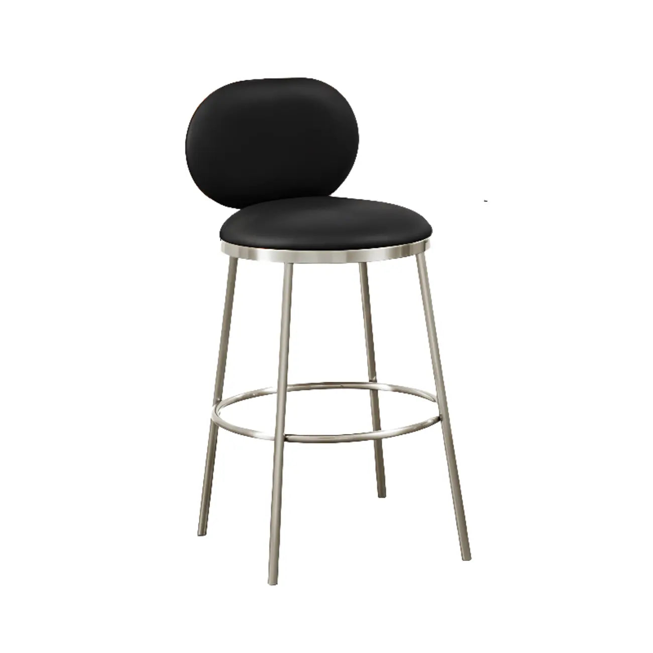 Tabourets de bar modernes à 4 pieds en métal recouverts de similicuir