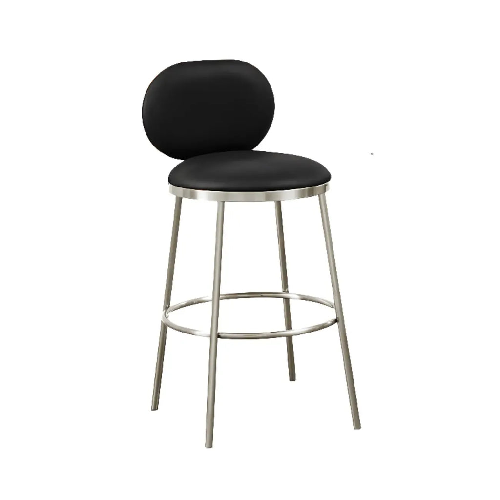 Tabourets de bar modernes à 4 pieds en métal recouverts de similicuir