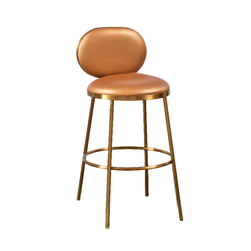 Tabourets de bar modernes à 4 pieds en métal recouverts de similicuir