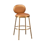 Tabourets de bar modernes à 4 pieds en métal recouverts de similicuir