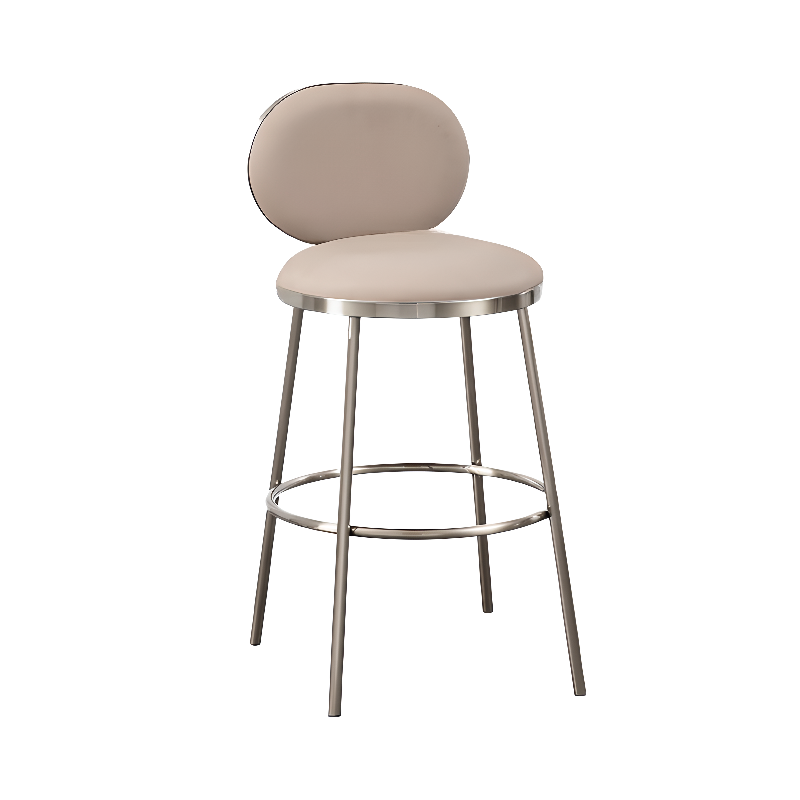 Tabourets de bar modernes à 4 pieds en métal recouverts de similicuir