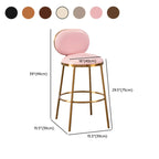 Tabourets de bar modernes à 4 pieds en métal recouverts de similicuir