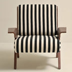 Fauteuil d'appoint moderne en tissu avec structure en bois pour salon