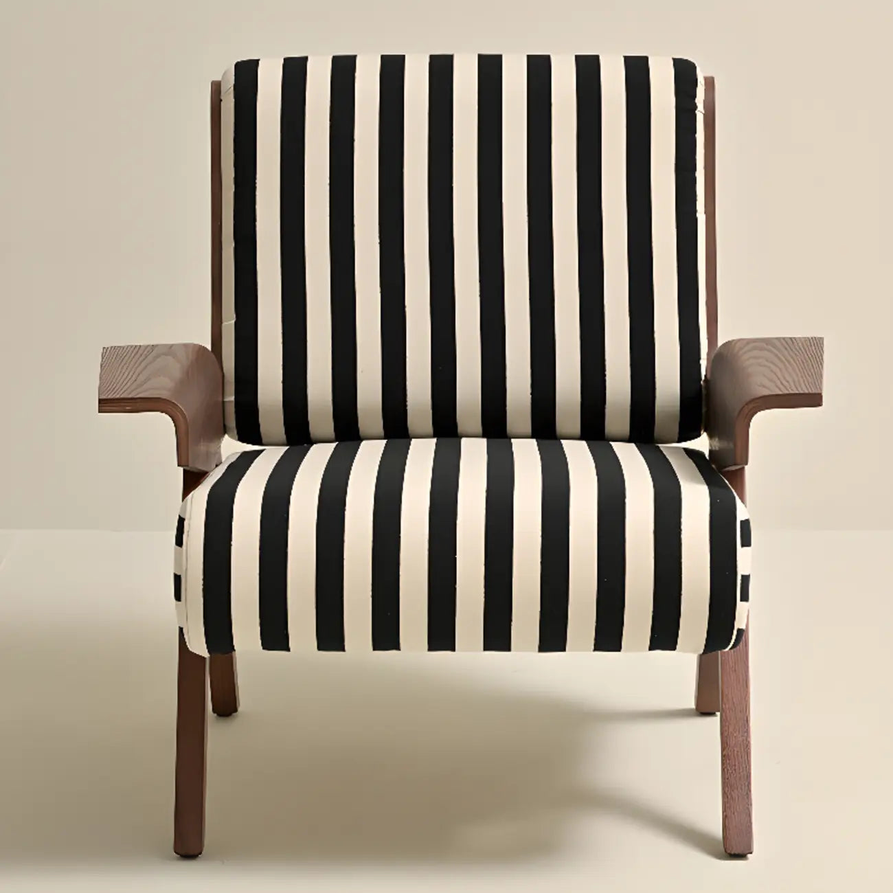Fauteuil d'appoint moderne en tissu avec structure en bois pour salon