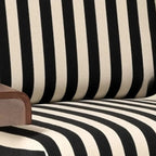 Fauteuil d'appoint moderne en tissu avec structure en bois pour salon