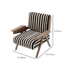 Fauteuil d'appoint moderne en tissu avec structure en bois pour salon