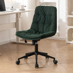 Fauteuil de bureau pivotant réglable en similicuir beige moderne