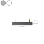 Mobile TV galleggiante lungo 87 in legno massello grigio con cassetti