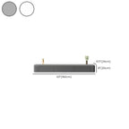 Mobile TV galleggiante lungo 87 in legno massello grigio con cassetti