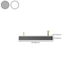 Mobile TV galleggiante lungo 87 in legno massello grigio con cassetti