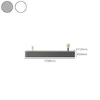 Mobile TV galleggiante lungo 87 in legno massello grigio con cassetti