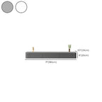 Mobile TV galleggiante lungo 87 in legno massello grigio con cassetti