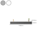 Mobile TV galleggiante lungo 87 in legno massello grigio con cassetti