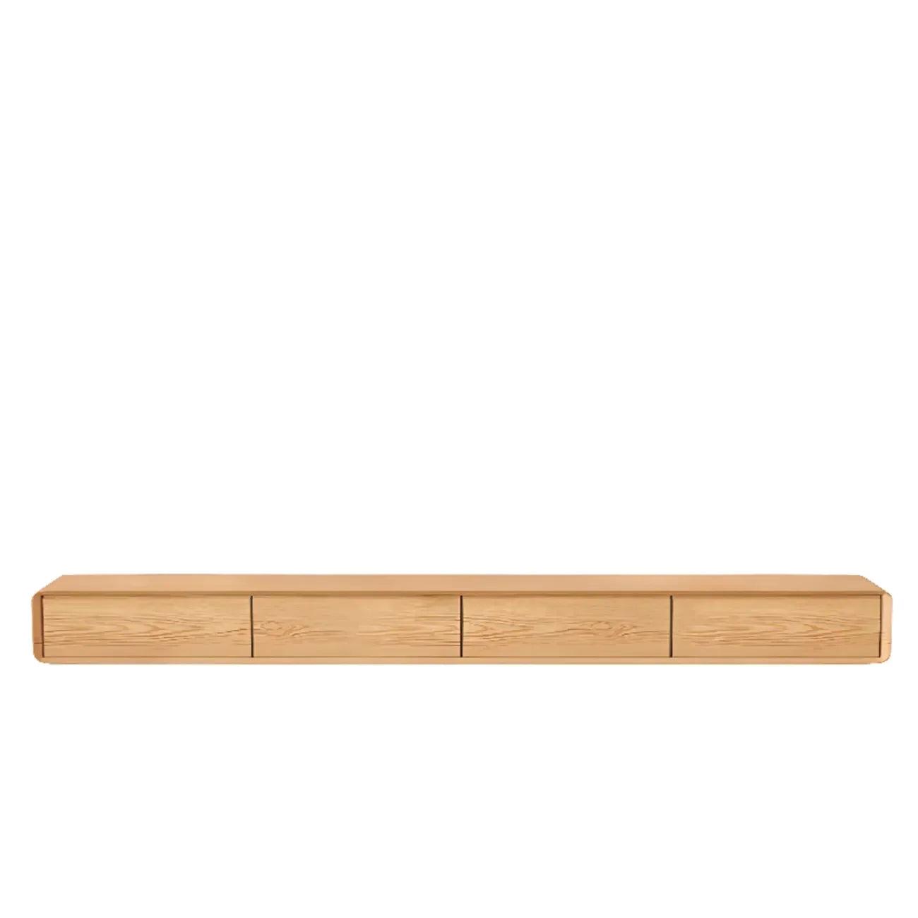 Meuble TV mural flottant avec tiroirs en bois noyer et noir