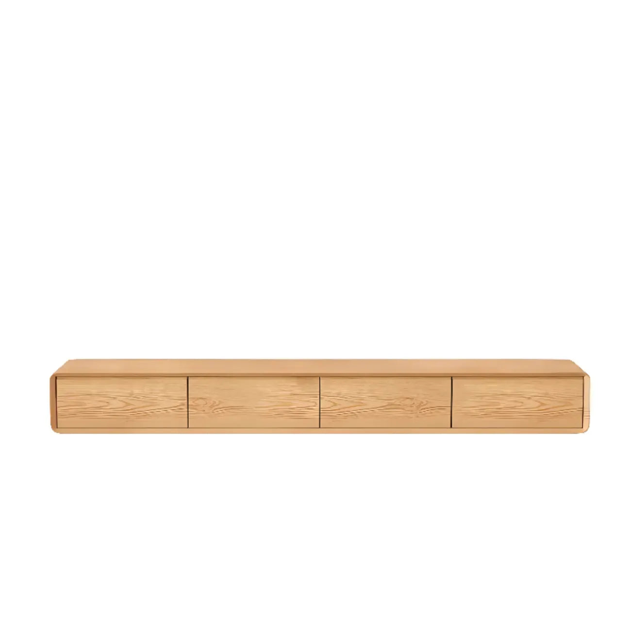 Meuble TV mural flottant avec tiroirs en bois noyer et noir