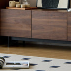 Meuble TV en bois de style moderne du milieu du siècle avec rangement