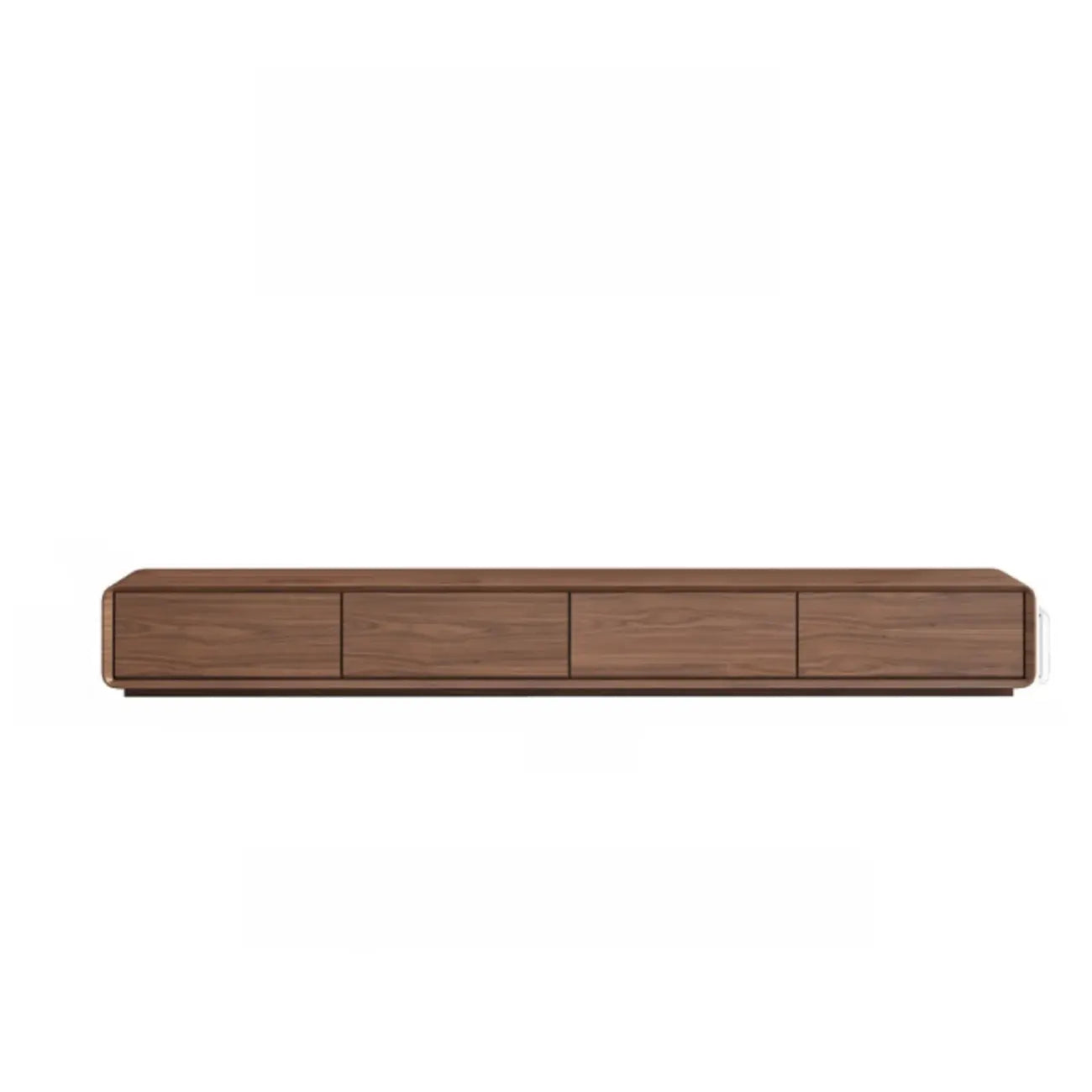 Meuble TV en bois brun style milieu du siècle avec système de gestion des câbles (71 cm)