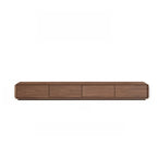 Meuble TV en bois brun style milieu du siècle avec système de gestion des câbles (71 cm)