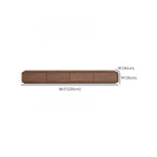 Meuble TV en bois brun style milieu du siècle avec système de gestion des câbles (71 cm)