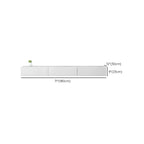 Meuble TV suspendu rectangulaire en bois blanc de 71 pouces avec rangement