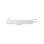 Meuble TV suspendu rectangulaire en bois blanc de 71 pouces avec rangement