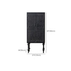 Meuble de salon moderne en bois noir finement sculpté