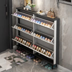 Meuble à chaussures moderne en bois avec étagères réglables, entrée