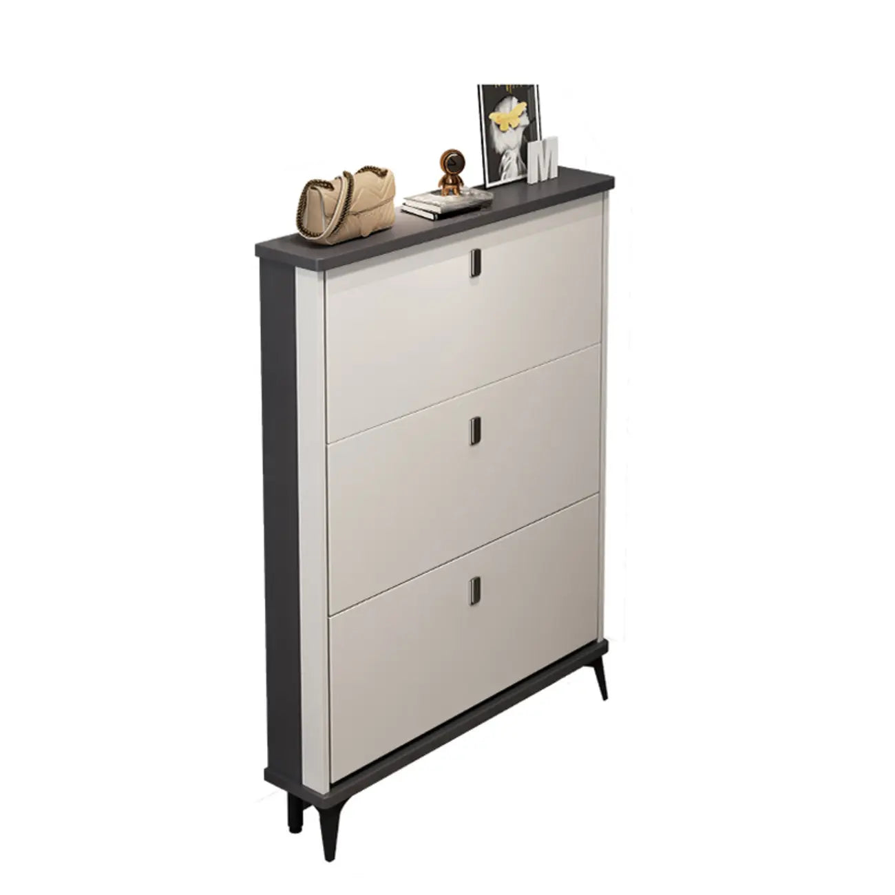 Meuble à chaussures moderne en bois avec étagères réglables, entrée