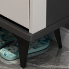 Meuble à chaussures moderne en bois avec étagères réglables, entrée