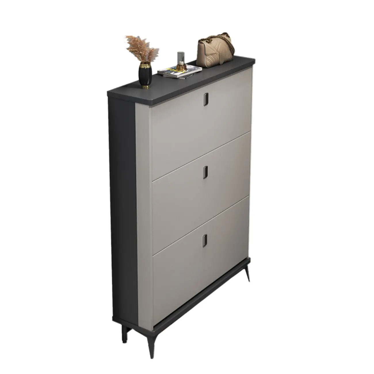 Meuble à chaussures moderne en bois avec étagères réglables, entrée