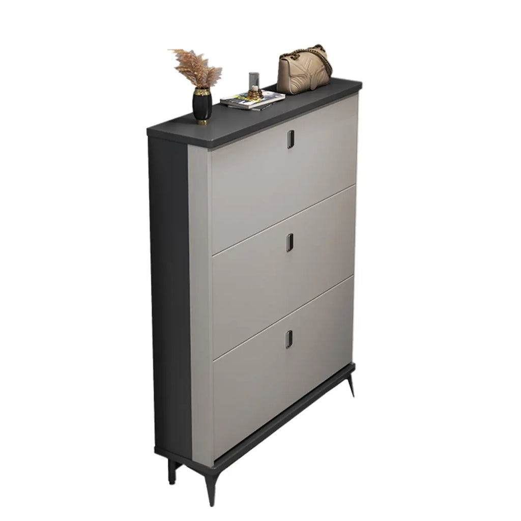 Meuble à chaussures moderne en bois avec étagères réglables, entrée