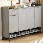 Armoire à chaussures en bois blanc cassé pour entrée