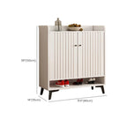 Armoire à chaussures en bois blanc cassé pour entrée