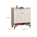 Armoire à chaussures en bois blanc cassé pour entrée