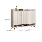 Armoire à chaussures en bois blanc cassé pour entrée