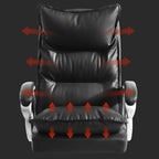 Fauteuil de bureau inclinable élégant en cuir marron
