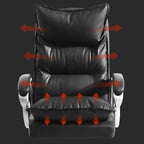 Fauteuil de bureau inclinable élégant en cuir marron