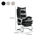 Fauteuil de bureau inclinable élégant en cuir marron
