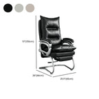 Fauteuil de bureau inclinable élégant en cuir marron