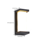Applique murale rectangulaire minimaliste moderne en métal noir