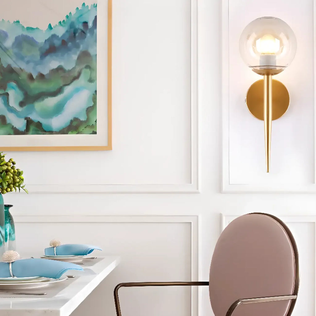 Applique murale minimaliste en verre blanc pour l'éclairage de chambre