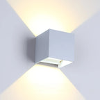 Applique murale extérieure cubique en aluminium, couleur unie, réglable en hauteur